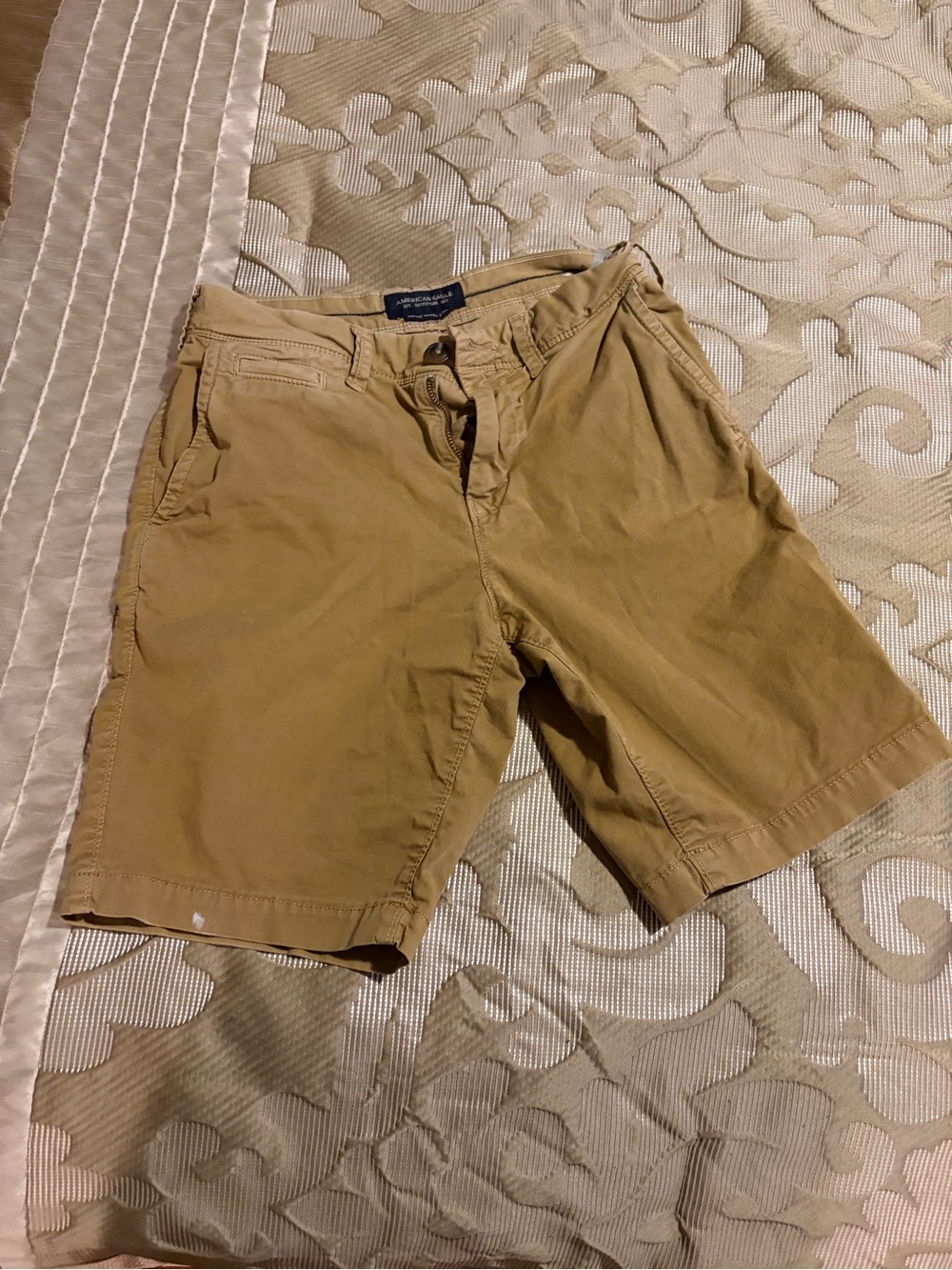 Men's American Eagle Size 26 Next Level Flex Slim Khaki Cotton Chino Shorts